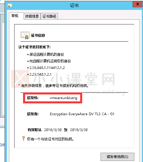证书颁发给哪个域名