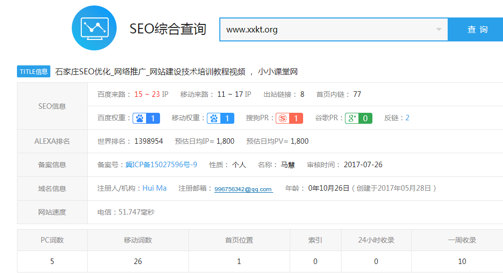 SEO自学网有很高的权重