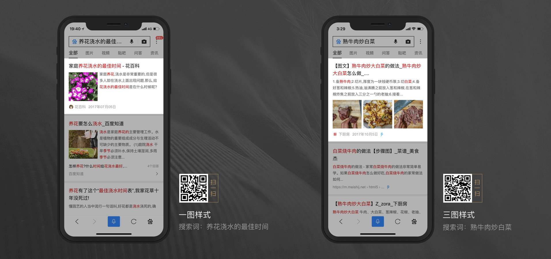 搜索结果中展现一图