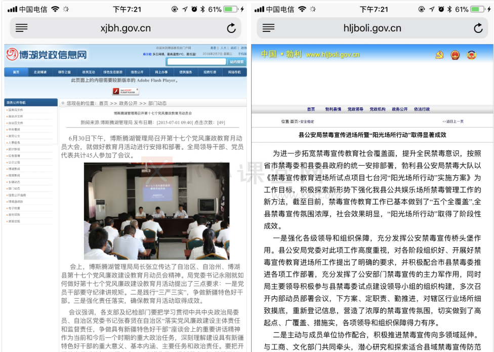 （11）政府、学校、公司实体站的内部新闻，对公司外的他人无意义无帮助