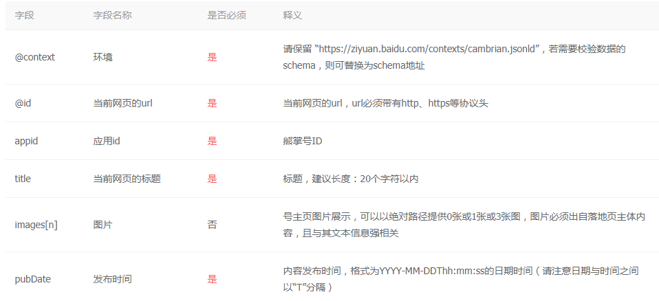 字段说明