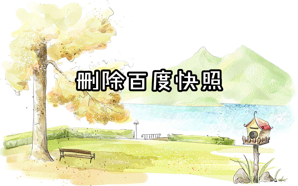 怎样删除百度快照