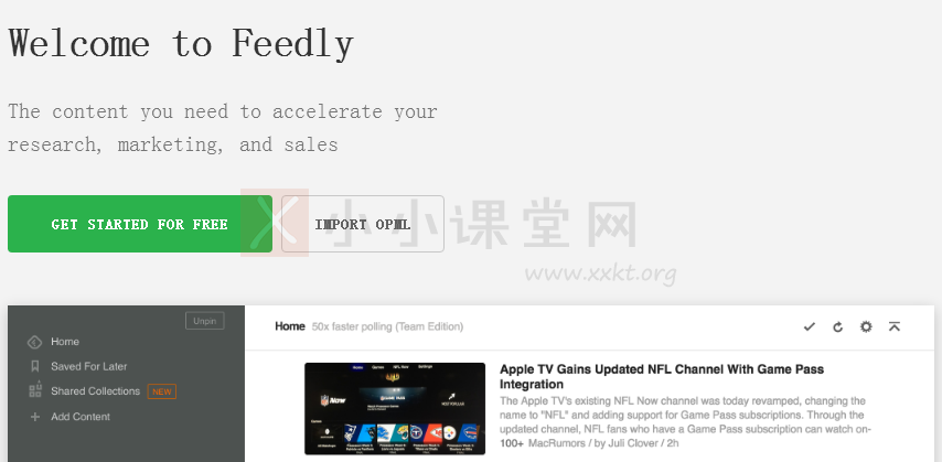 IMPORT OPML