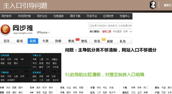 非大型网站使用的细分导航的设计