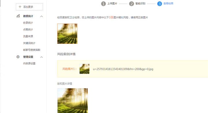 查看检测结果