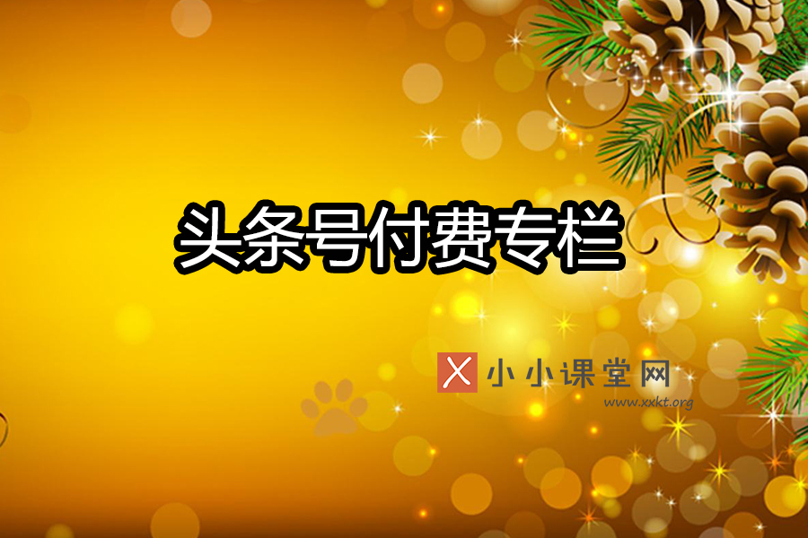 头条号付费专栏