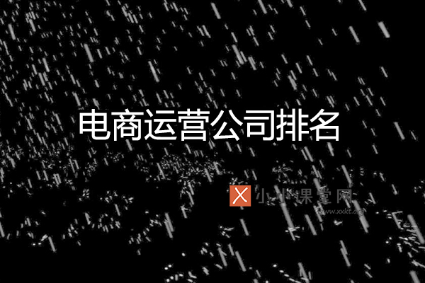电商运营公司排名
