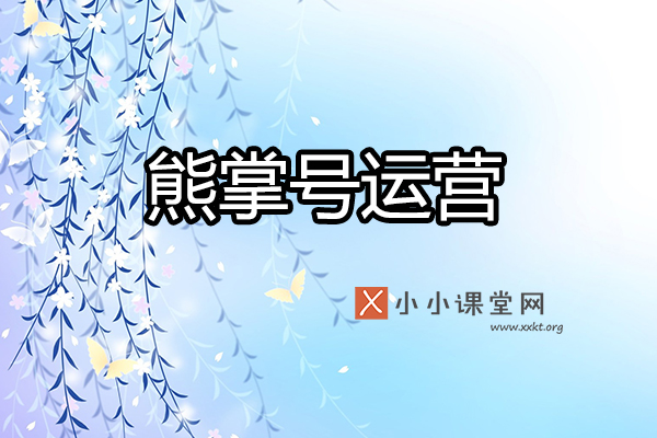 熊掌号运营方案