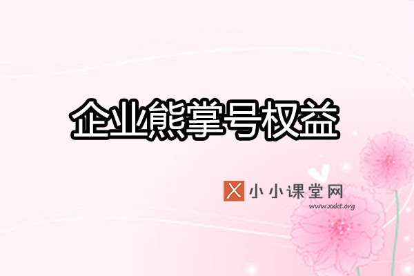 企业熊掌号权益有哪些