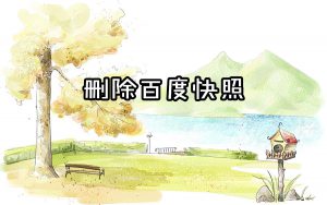 怎样删除百度快照