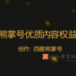 熊掌号优质内容权益plus
