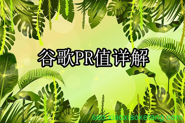 谷歌PR值