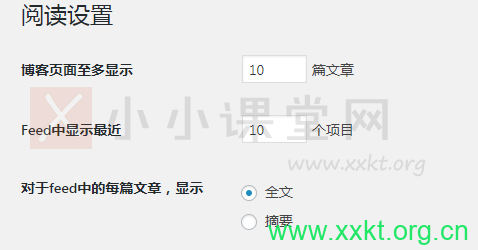 WordPress后台对feed的基本设置
